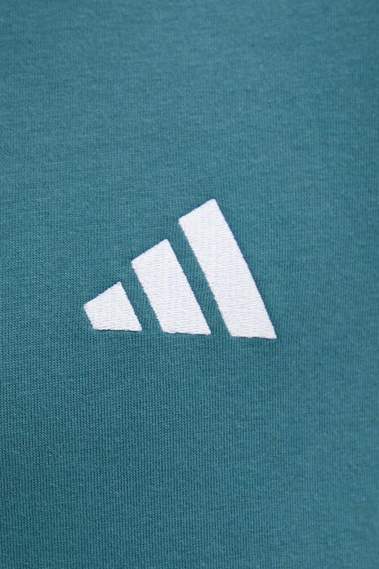 adidas t-shirt bawełniany KT0559 turkusowy