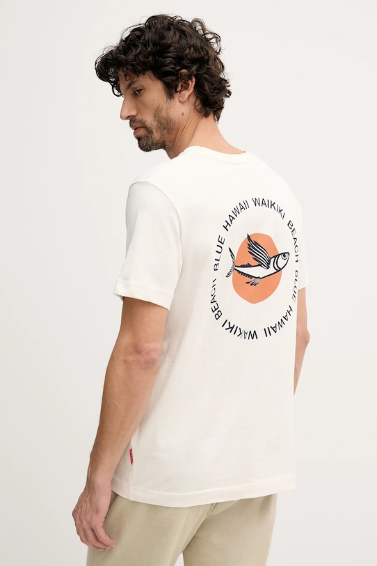 Joop! t-shirt bawełniany bawełna beżowy 30100514