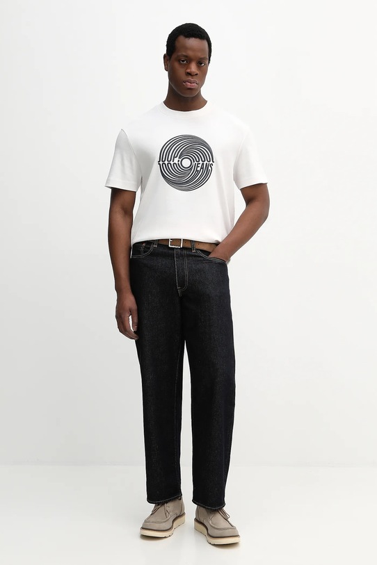 Bavlnené tričko Joop! 30100517 béžová SS26