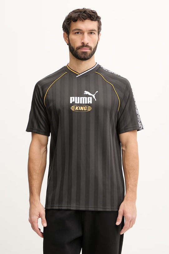 Puma t-shirt KING Relaxed Football Jersey z elastanem czarny 632563