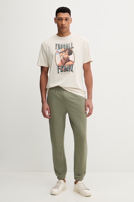 Puma t-shirt bawełniany GRAPHIC 634434 beżowy SS26