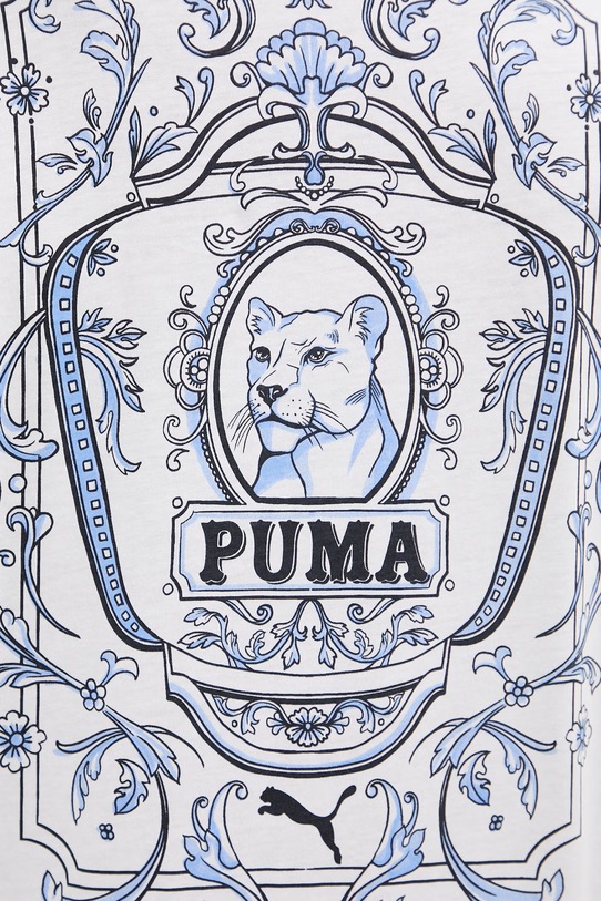 Puma t-shirt męski bawełniany GRAPHIC 634437 biały