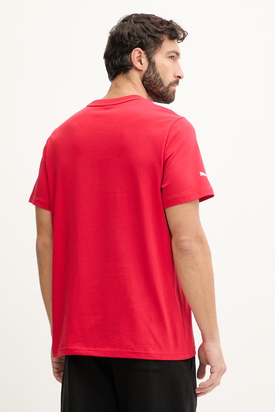 Odzież Puma t-shirt bawełniany Ferrari 635310 czerwony