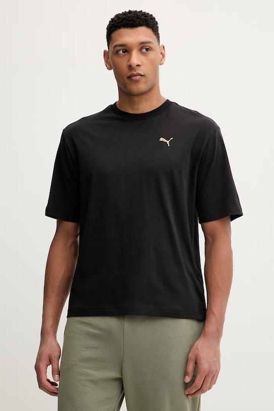 Odzież Puma t-shirt bawełniany GRAPHIC 691783 czarny