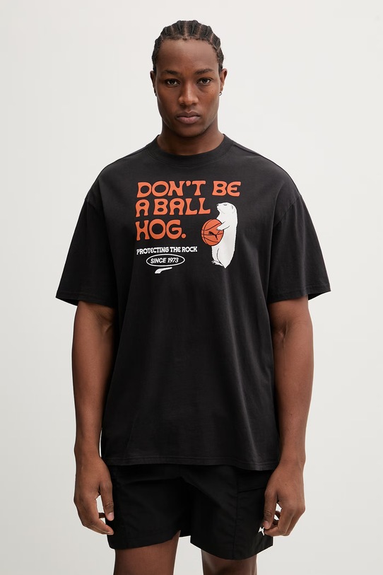 Bavlnené tričko Puma Junior Varsity Tee relaxed čierna 692306