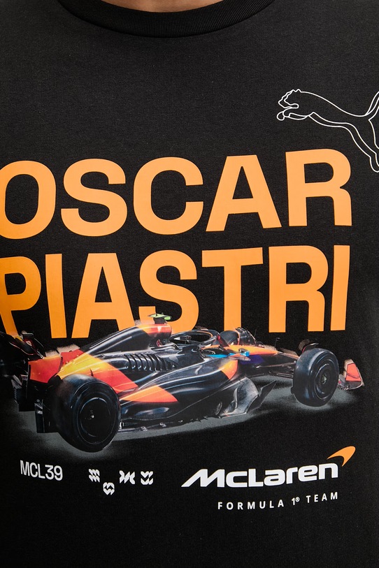 Puma t-shirt bawełniany McLaren czarny 637452
