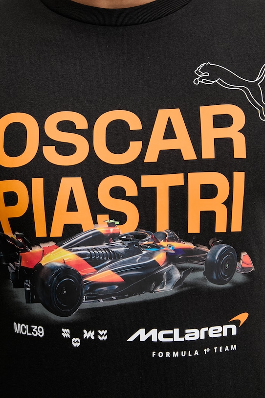 Puma t-shirt bawełniany McLaren czarny 637452