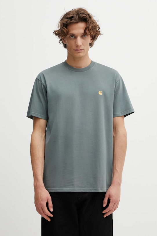 Памучна тениска Carhartt WIP SS Chase T-Shirt стандартна зелен I026391.3H4XX