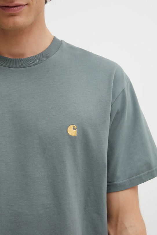 Памучна тениска Carhartt WIP SS Chase T-Shirt зелен I026391.3H4XX