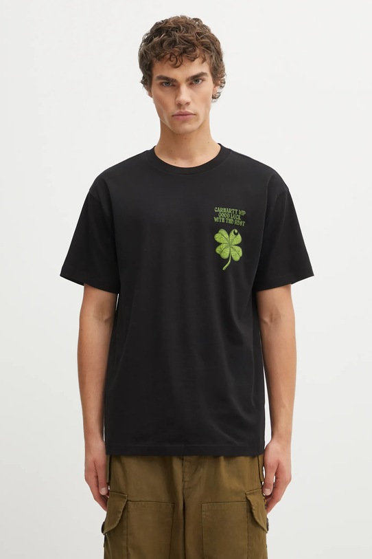Carhartt WIP t-shirt bawełniany SS Clover T-Shirt nadruk czarny I036011.89XX