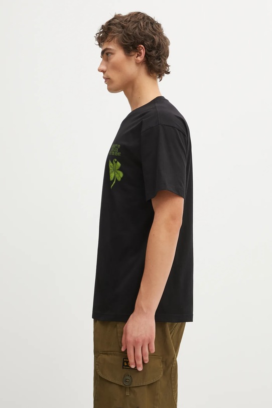 Carhartt WIP t-shirt bawełniany SS Clover T-Shirt I036011.89XX czarny SS26