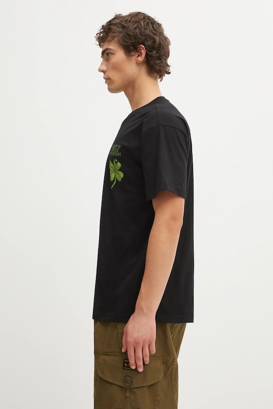 Carhartt WIP t-shirt bawełniany SS Clover T-Shirt I036011.89XX czarny SS26