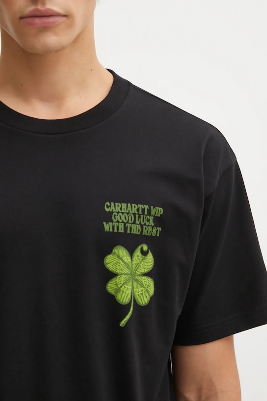 Carhartt WIP t-shirt bawełniany SS Clover T-Shirt czarny I036011.89XX