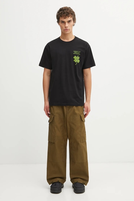 Carhartt WIP t-shirt bawełniany SS Clover T-Shirt I036011.89XX czarny