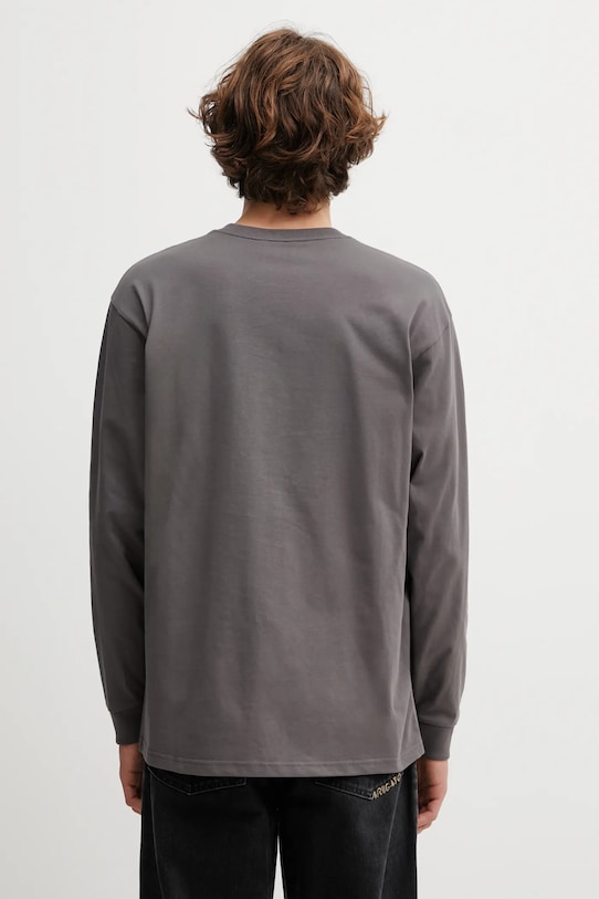Odzież Carhartt WIP longsleeve bawełniany LS Chase T-Shirt I026392.3H5XX szary