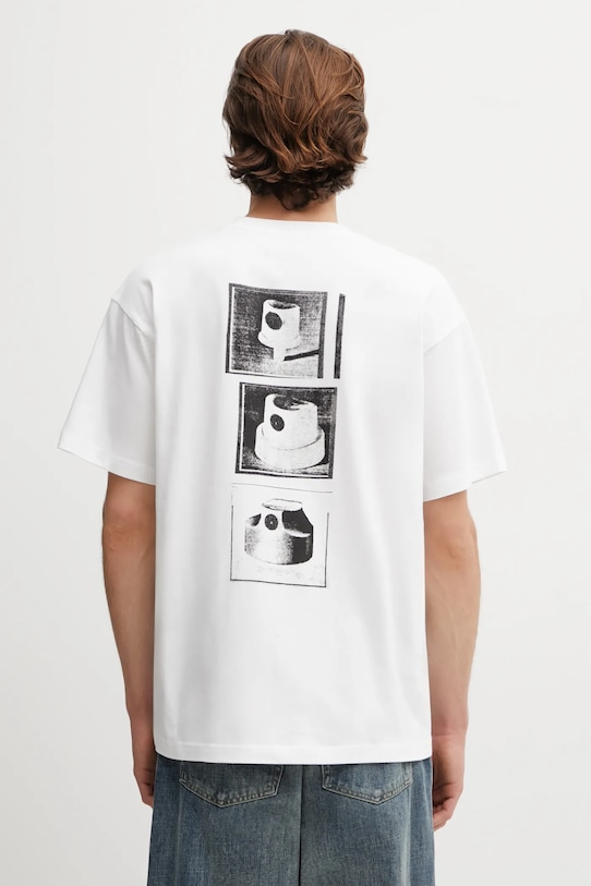Carhartt WIP t-shirt bawełniany SS Caps T-Shirt nadruk biały I036012.02XX
