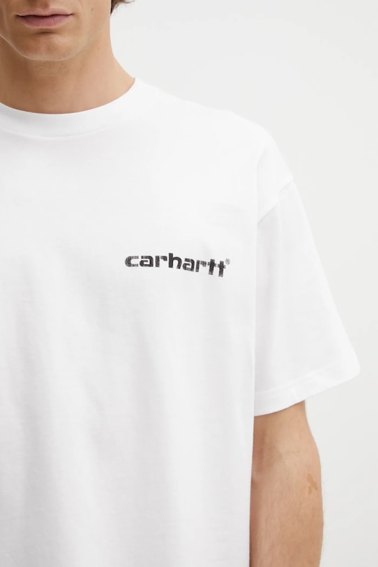 Carhartt WIP t-shirt bawełniany SS Caps T-Shirt biały I036012.02XX