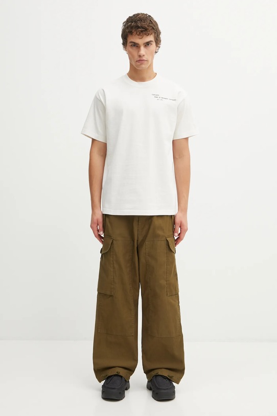 Carhartt WIP t-shirt bawełniany SS Punched T-Shirt I036006.D6XX beżowy