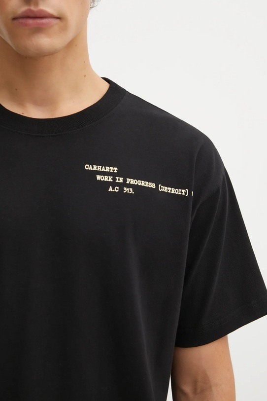 Carhartt WIP t-shirt bawełniany SS Punched T-Shirt czarny I036006.89XX