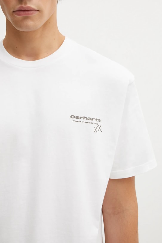 Carhartt WIP t-shirt bawełniany SS Garble T-Shirt biały I036007.02XX