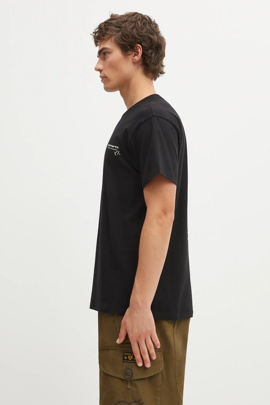 Carhartt WIP t-shirt bawełniany SS Garble T-Shirt I036007.89XX czarny SS26