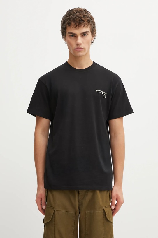Odzież Carhartt WIP t-shirt bawełniany SS Garble T-Shirt I036007.89XX czarny