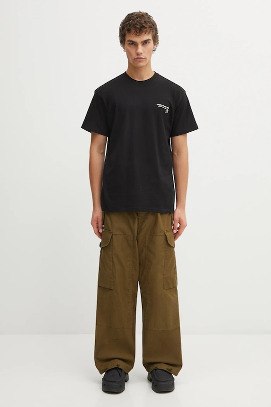 Carhartt WIP t-shirt bawełniany SS Garble T-Shirt I036007.89XX czarny
