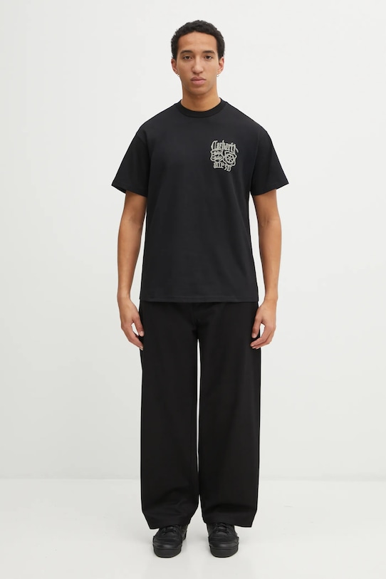Carhartt WIP t-shirt bawełniany SS Commuting Tales T-Shirt I036010.89XX czarny