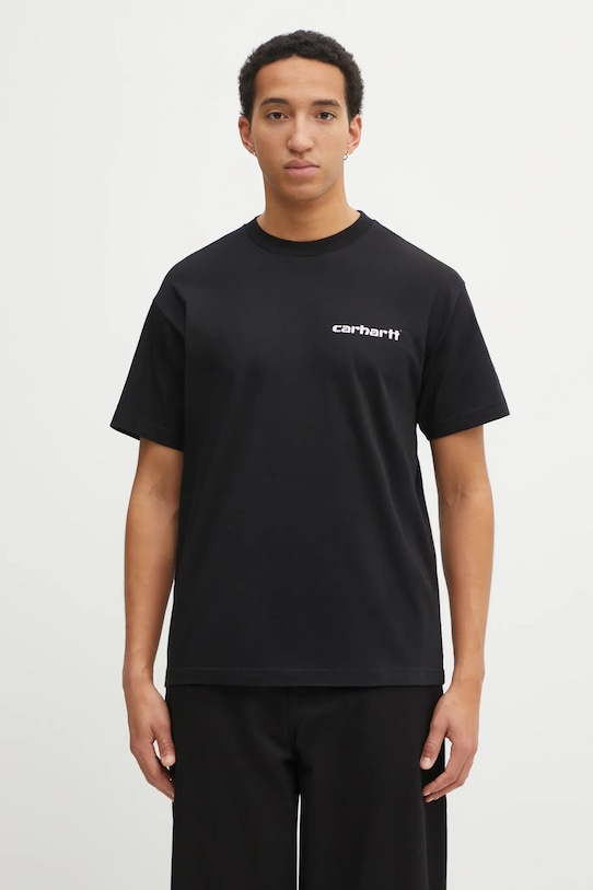 Odzież Carhartt WIP t-shirt bawełniany SS Archive Script T-Shirt I036001.89XX czarny