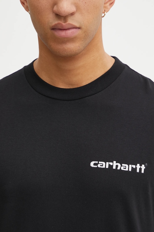 Carhartt WIP t-shirt bawełniany SS Archive Script T-Shirt czarny I036001.89XX