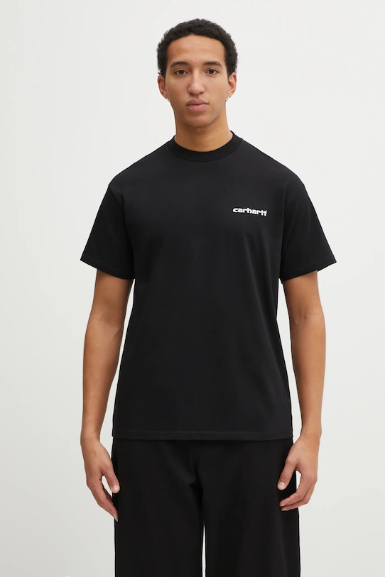 Odzież Carhartt WIP t-shirt bawełniany SS Archive Lines T-Shirt I036003.89XX czarny