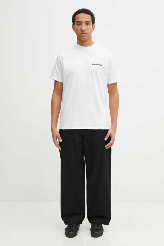 Carhartt WIP t-shirt bawełniany SS Archive Lines T-Shirt I036003.02XX biały