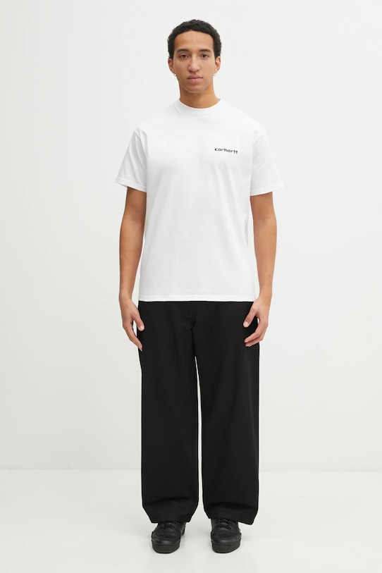 Carhartt WIP t-shirt bawełniany SS Archive Lines T-Shirt I036003.02XX biały