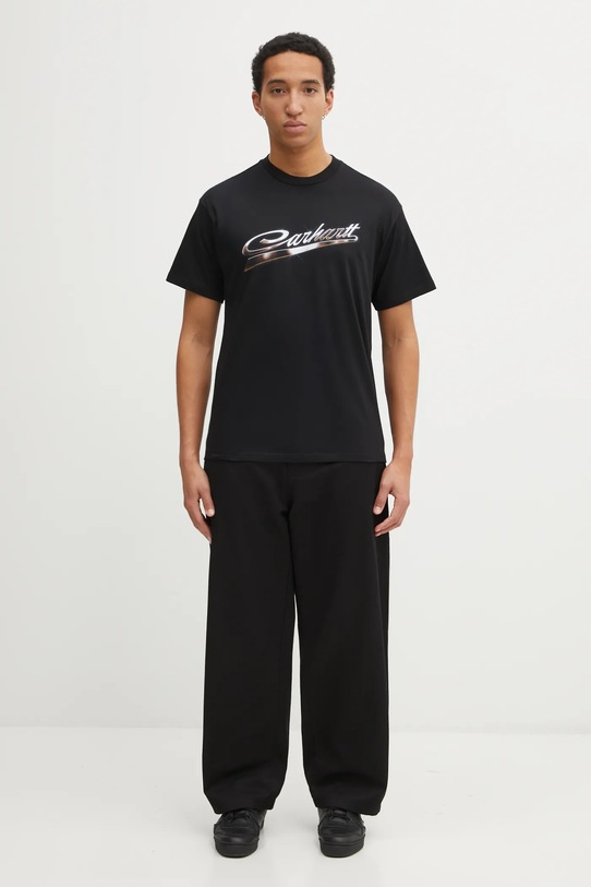 Carhartt WIP t-shirt bawełniany SS Vroooom T-Shirt I036014.89XX czarny