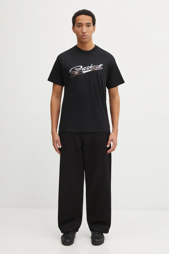 Carhartt WIP t-shirt bawełniany SS Vroooom T-Shirt I036014.89XX czarny