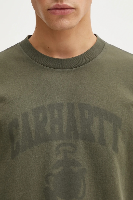 Carhartt WIP t-shirt bawełniany SS Faded Pond Corps T-Shirt zielony I036064.6360
