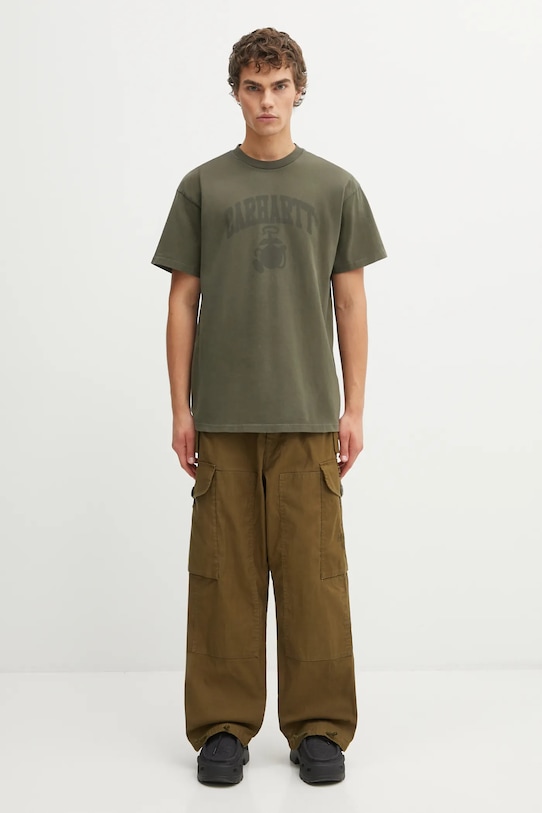 Carhartt WIP t-shirt bawełniany SS Faded Pond Corps T-Shirt I036064.6360 zielony