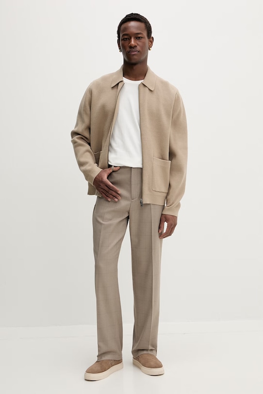 A.P.C. t-shirt męski bawełniany COHBS.M26465 beżowy SS26