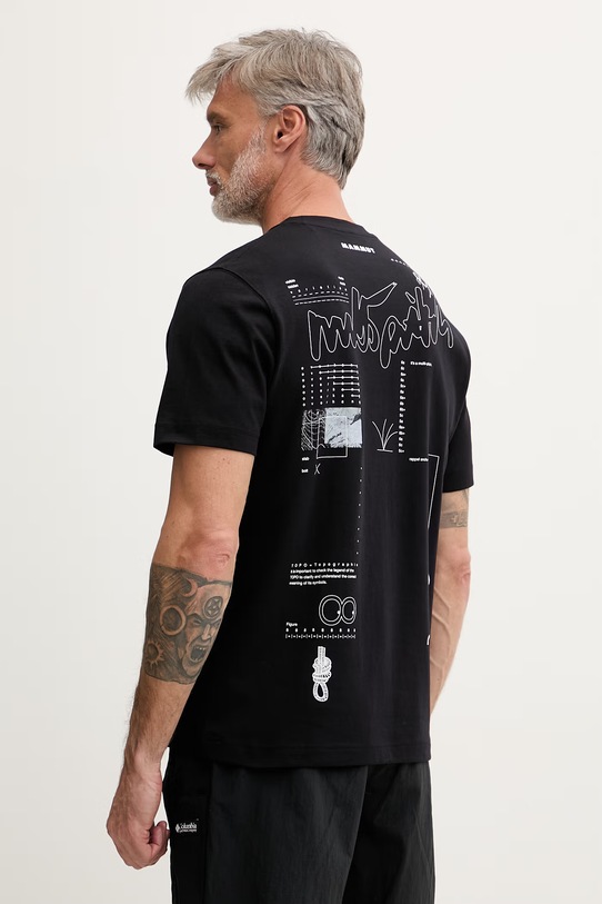 Mammut T-shirt męski bawełniany czarny 1017.07600