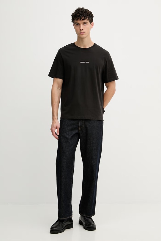 Michael Kors t-shirt męski bawełniany CR652VEFV4 czarny SS26