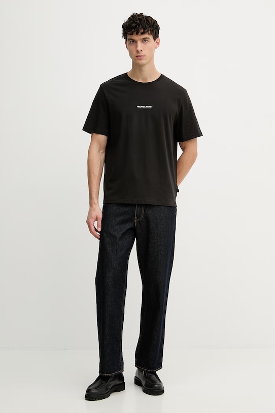 Michael Kors t-shirt męski bawełniany CR652VEFV4 czarny SS26