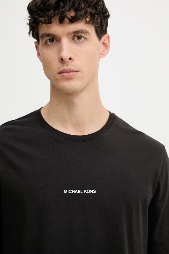 Michael Kors t-shirt męski bawełniany czarny CR652VEFV4