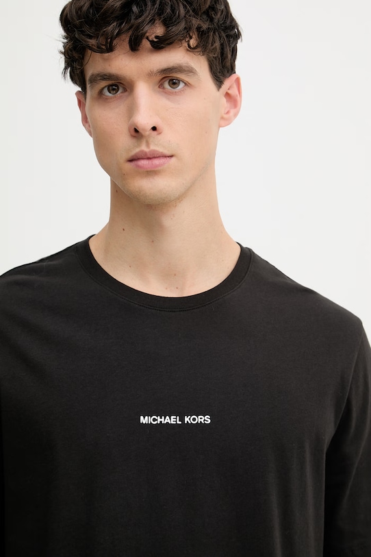 Michael Kors t-shirt męski bawełniany czarny CR652VEFV4