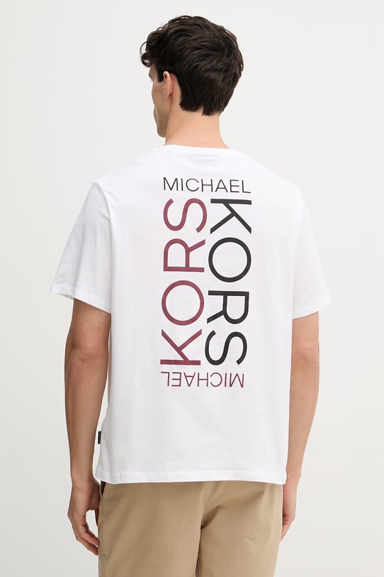 Michael Kors t-shirt męski bawełniany biały CR652YHFV4