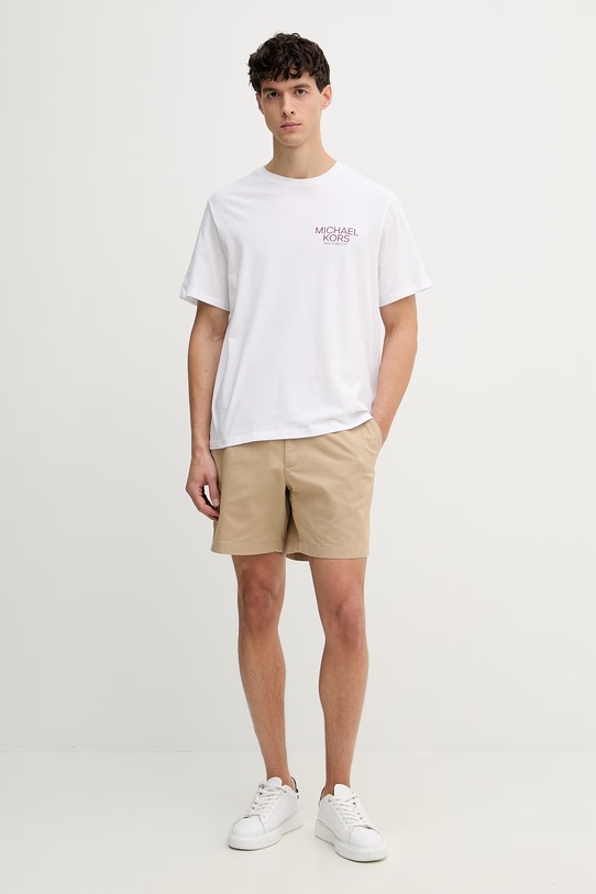 Michael Kors t-shirt męski bawełniany CR652YHFV4 biały SS26