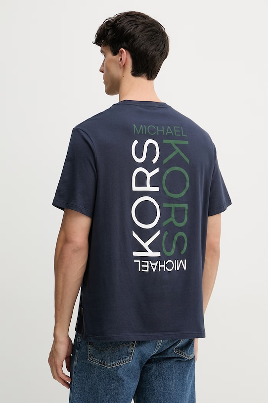 Michael Kors t-shirt męski bawełniany granatowy CR652YHFV4