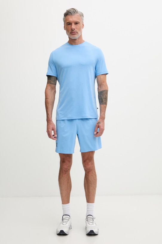 On T-shirt treningowy męski z bawełną Focus 1MF10244405 niebieski SS26