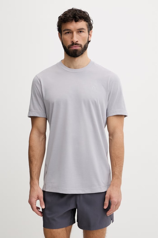 On t-shirt treningowy męski szary 1MF11781291