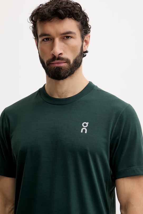 On t-shirt treningowy męski zielony 1MG10284407