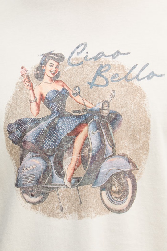 Mos Mosh t-shirt męski bawełniany Ciao 510060 beżowy